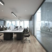 3d rendering open space office interior